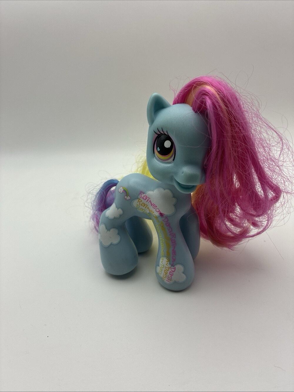 MLP My Little Pony G3.5 Twice As Fancy Rainbow Dash Toy Clouds 2008 Brushable 4"